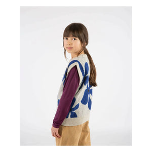Matona - Kolsuz Yün Çiçekli Kazak | Gri