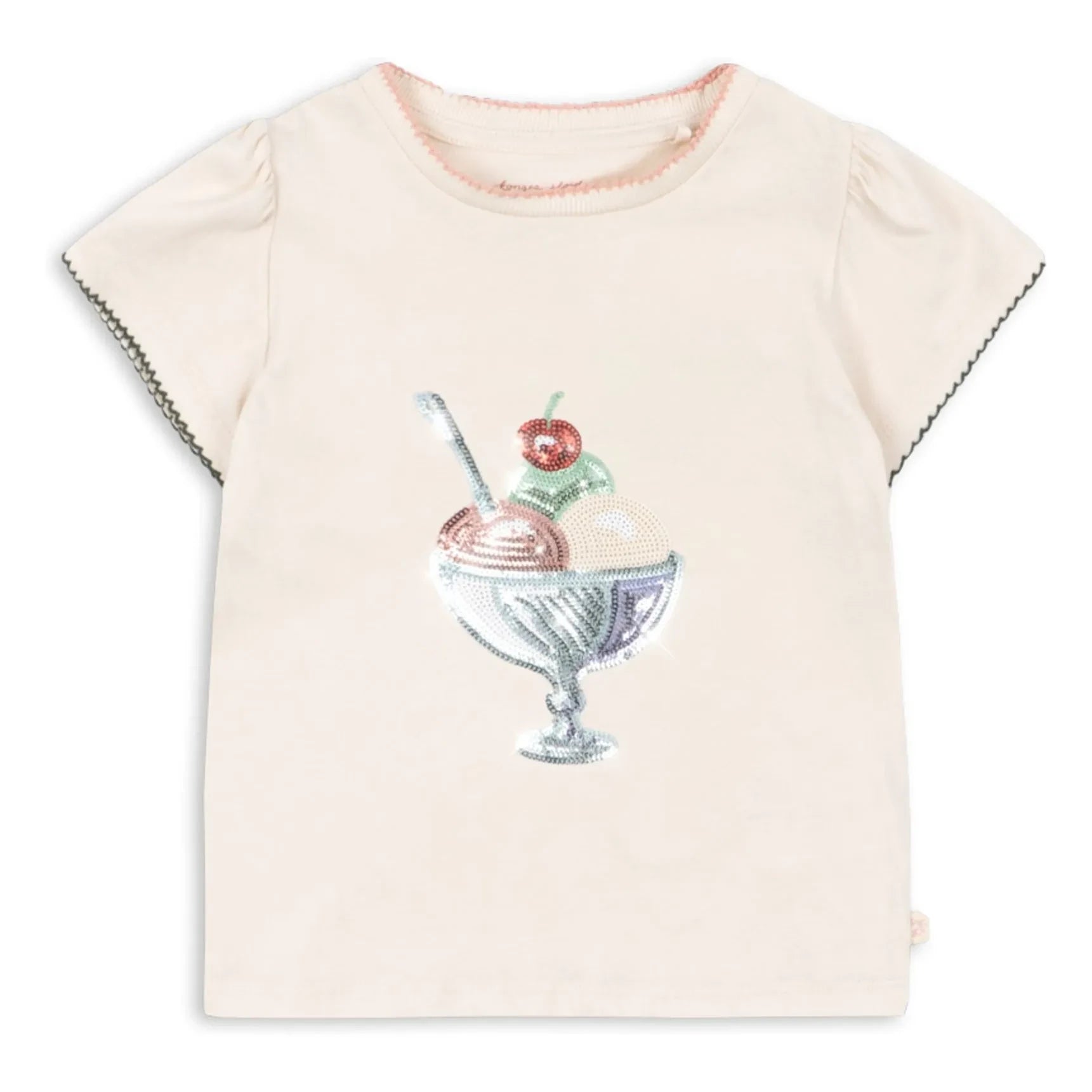 Konges Sløjd - Famo Glace T-Shirt aus Bio-Baumwolle | Ecru