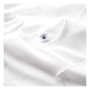 Petit Bateau – Langarm-T-Shirt-Set aus Bio-Baumwolle, 2 Stück | Weiß