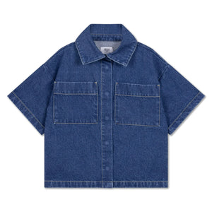 Repose AMS - Organik Pamuklu Kot Gömlek | Mavi