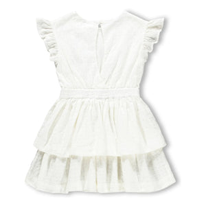 Molo - Carma organic cotton ruffle dress | White
