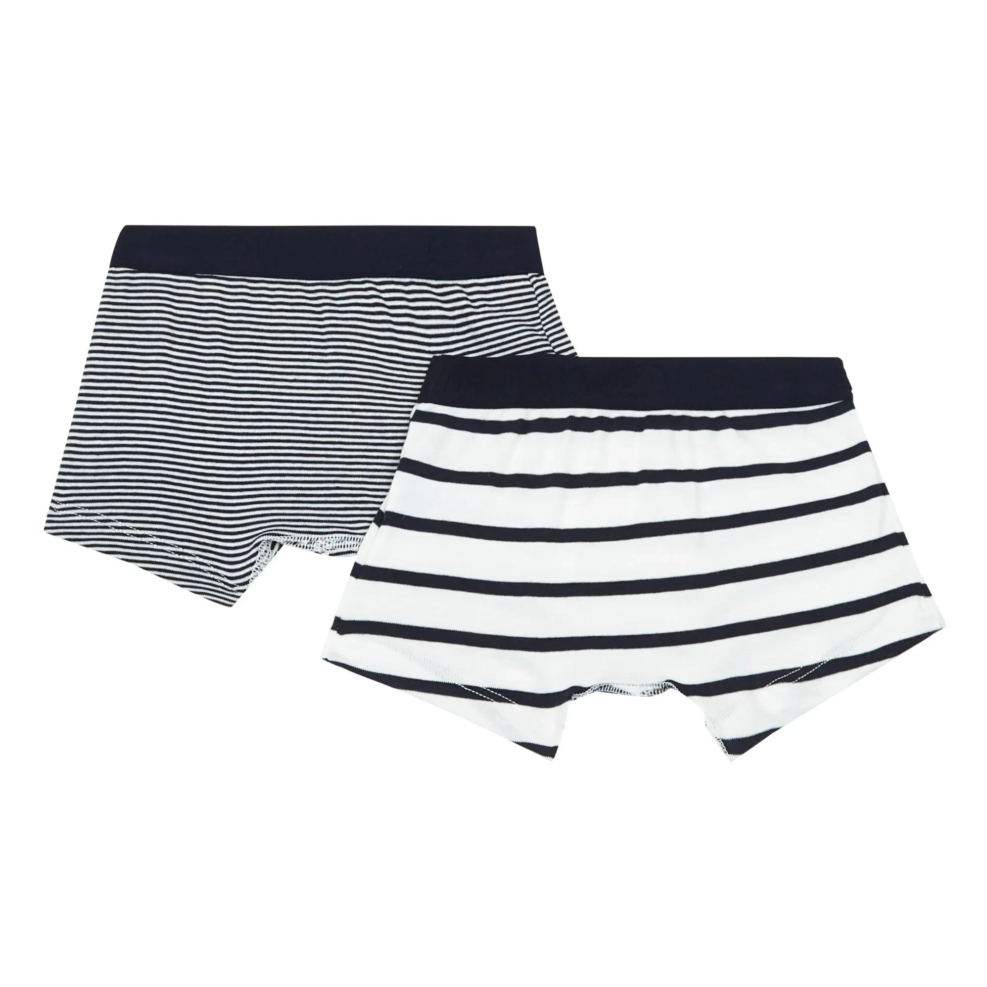 Petit Bateau - 2er-Pack Bio-Baumwoll Slip mit Streifen | Blau