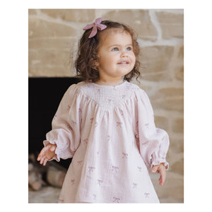 Quincy Mae - Organic Cotton Gauze Dress with Knots | Lilac