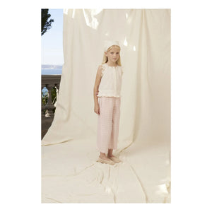 Bebe Organic - Emma Kareli Pantolon | Soluk Pembe