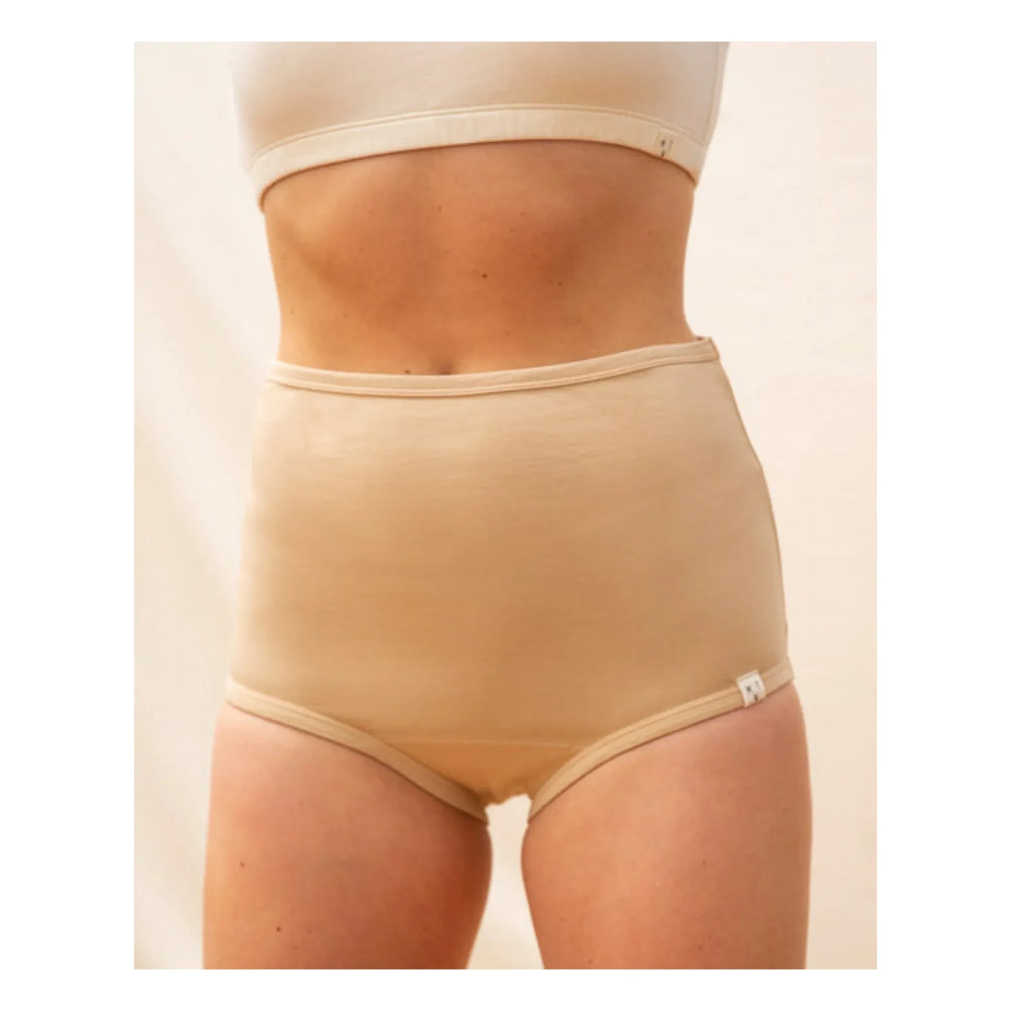 Matona - Organic Cotton High-Waisted Briefs - Women's Collection | Powder