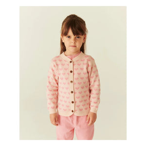 Copenhagen Colors - Organic Cotton Heart Cardigan | Pink