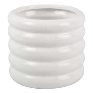 Present Time - Bobby Ceramic Flower Pot | White