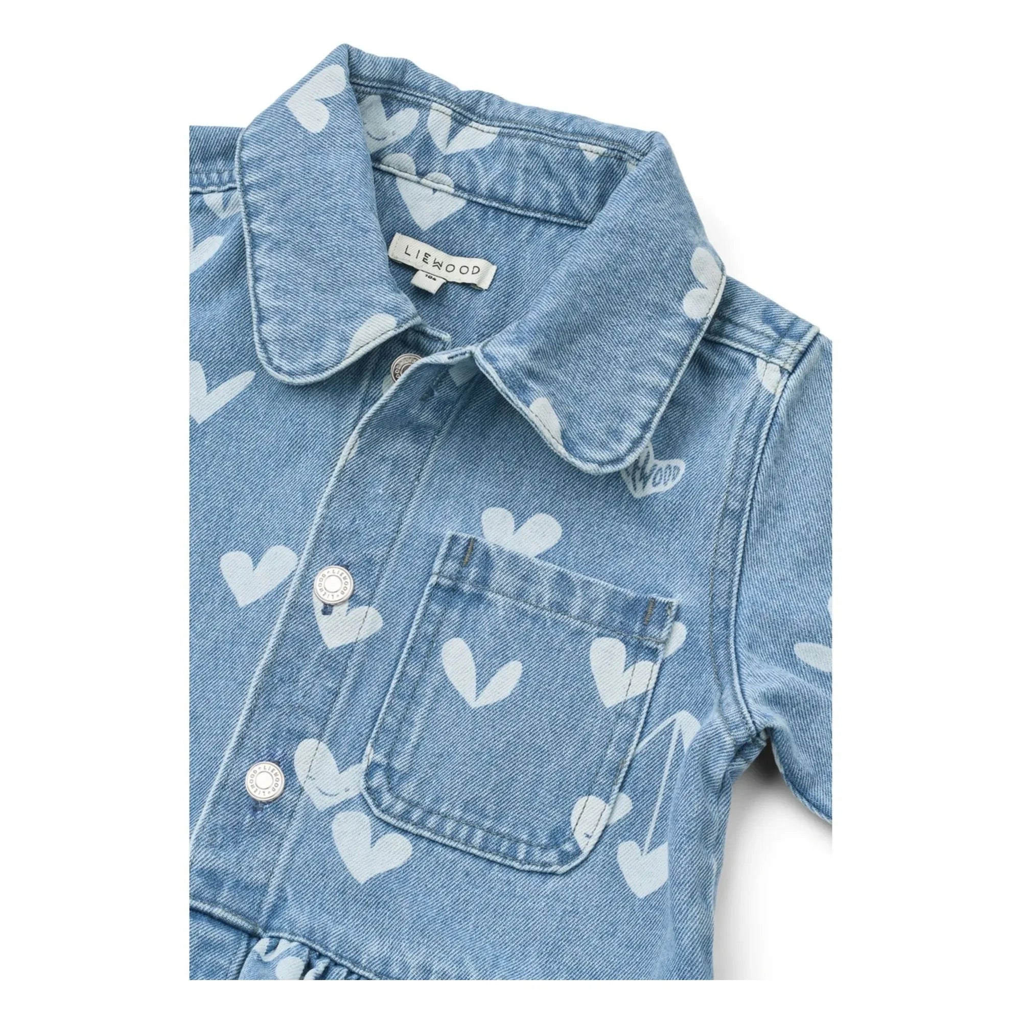 Liewood - Denim Kenza Hearts Jacket | Light Blue