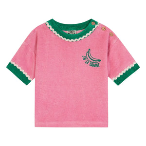 Bonton - Livia Baby Schwamm T-Shirt | Zuckerrosa