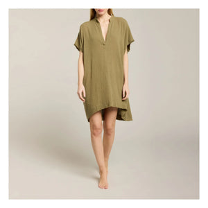 Maison Saint Julien - Propriano Tunika aus Baumwoll-Gaze | Khaki