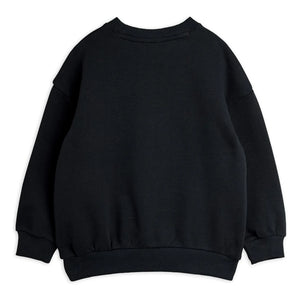 Mini Rodini - Alien Striped Organic Cotton Sweatshirt | Black