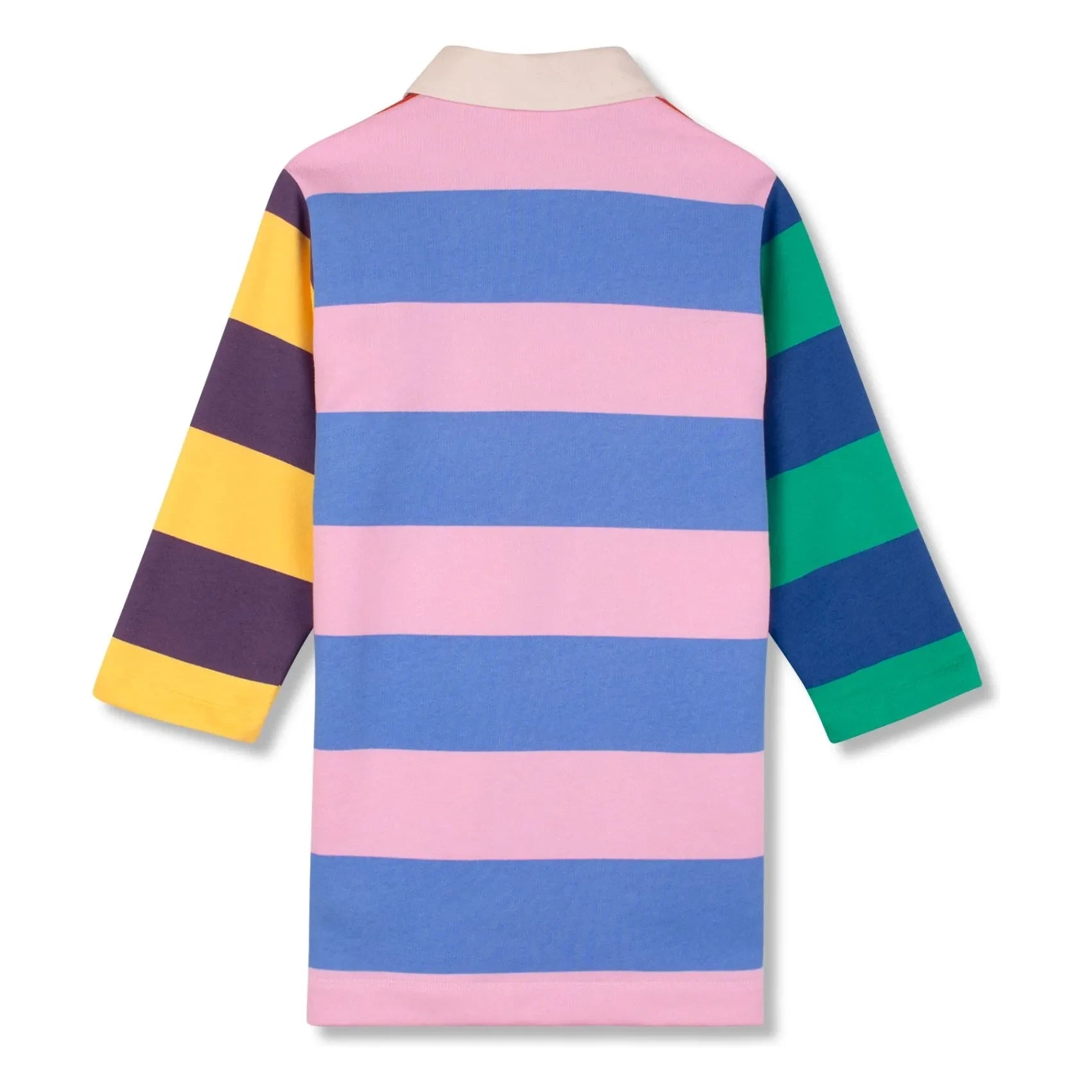 Wynken - Striped Organic Cotton Dress | Ecru