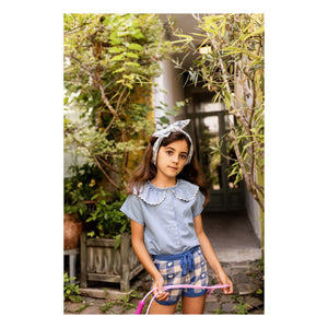 Louis Louise - Blouse Feston May Chambray | Açık Mavi