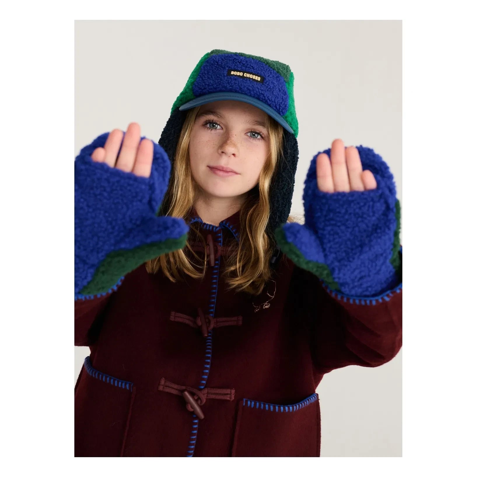 Bobo Choses - Geri Dönüştürülmüş Elyaf Sherpa Eldivenler | Yeşil