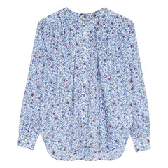 the new society - Cloe Baumwollbluse | Blau
