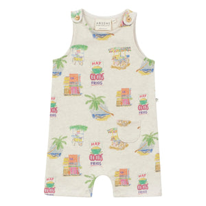 Arsène et Les Pipelettes - Organic Cotton Palm Romper | Ecru
