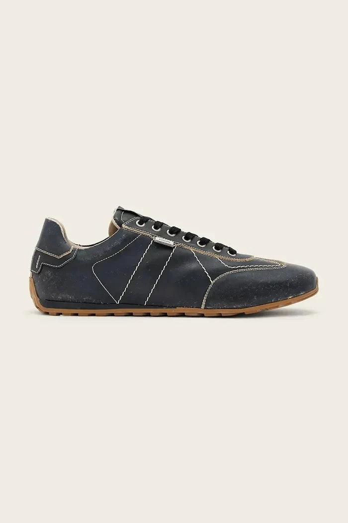 AllSaints Liam Low Top erkek deri spor ayakkabı
