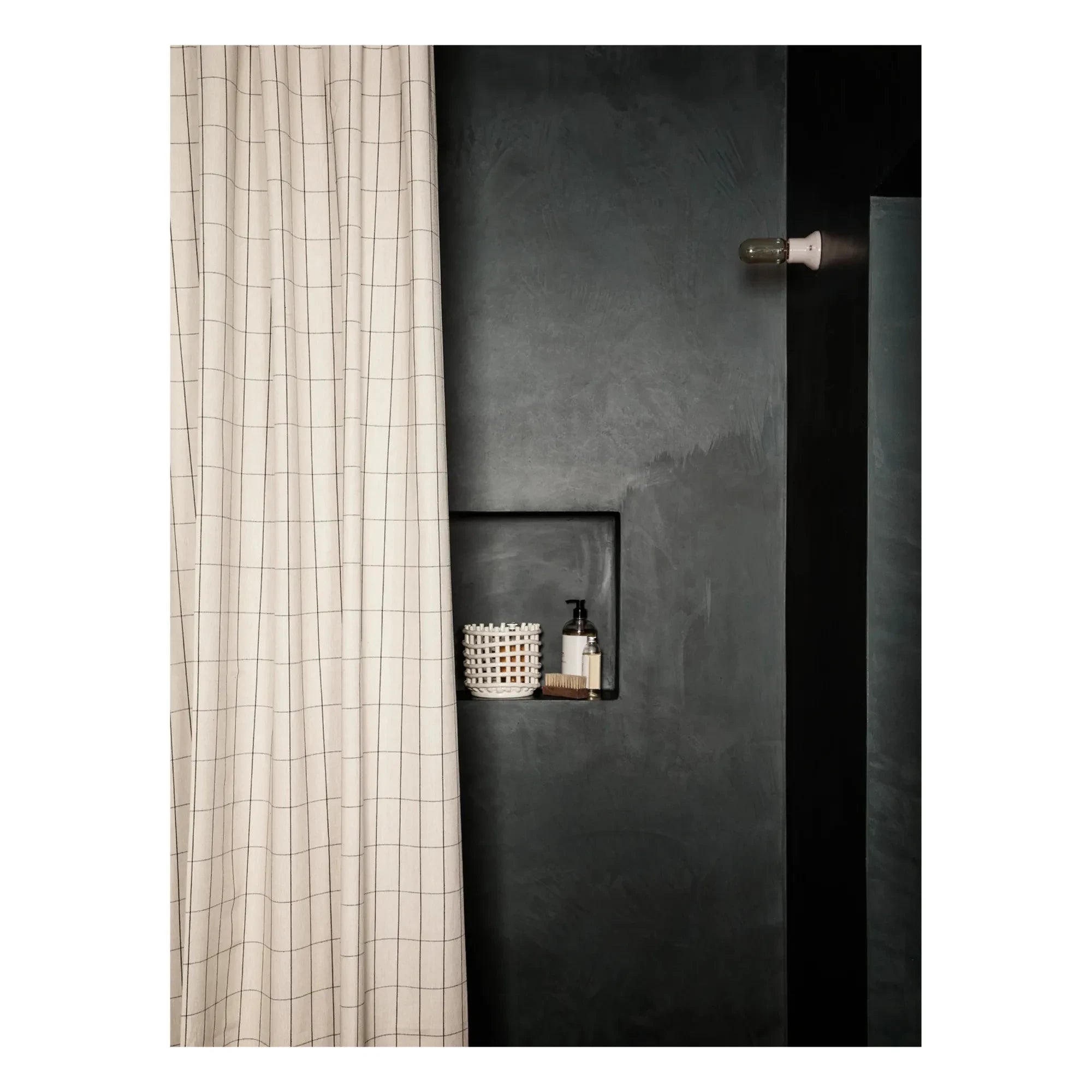 Ferm Living - Beige Chambray Shower Curtain