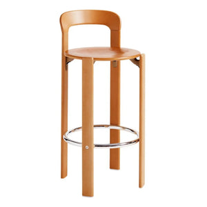 Hay - Rey Lake Wooden Bar Stool - Bruno Rey | Orange