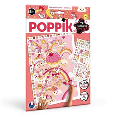Poppik - Renkli Tek Boynuzlu At Poster Çıkartmaları | Çok Renkli