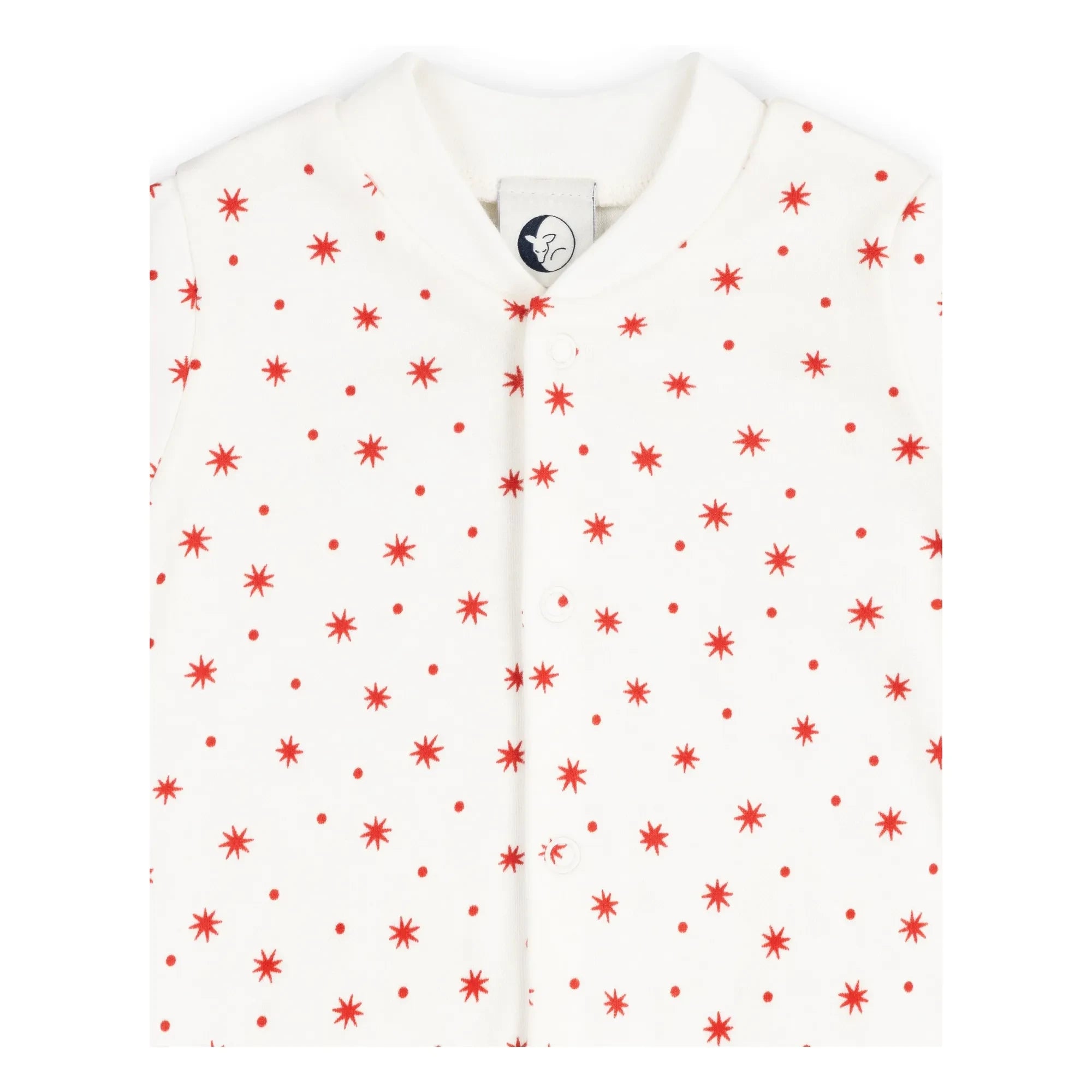 Sleepy Doe - Starry Footed Organic Cotton Pajamas | White