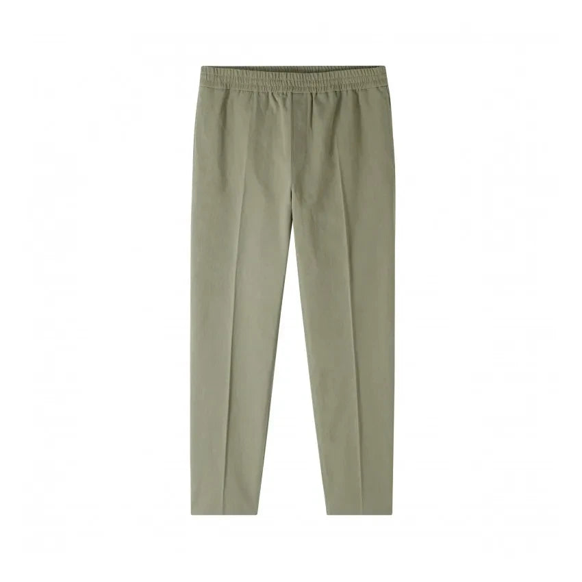 A.P.C. – Pieter Leinen- und Baumwollhose mit Gummizug | Khaki