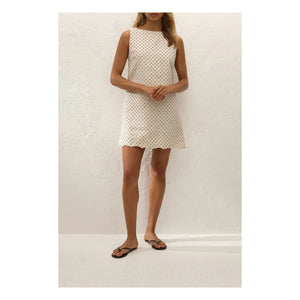 Faithfull the Brand - Iria Keten Puantiye Elbise | Krem