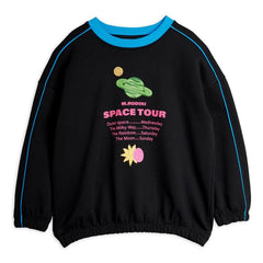 Mini Rodini - Space Tour organik pamuklu sweatshirt | Siyah