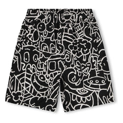 Molo - Avart Doodles Organik Pamuk Şort | Siyah