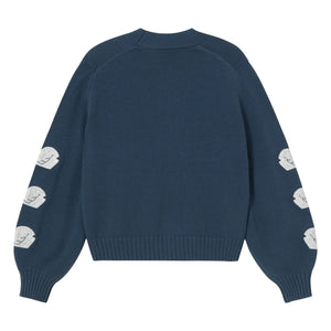 The Tiny Big Sister - Cotton Swan Cardigan | Navy Blue