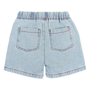 Búho - Bermuda-Shorts aus gewaschenem Denim | Hellblau