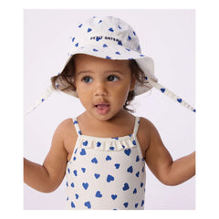 Petit Bateau - Bob Cœurs Twill Baby | Beyaz