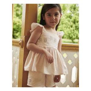 Copenhagen Colors - Organic Cotton Striped Summer Top and Shorts Set | Lychee Pink