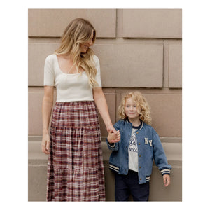 Rylee + Cru - Bomber Varsity Mini | Denim