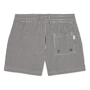 Les Deux - Stan Gestreifte Badeshorts | Schwarz
