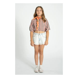 Piupiuchick - Distressed Denim-Shorts | Washed Blue