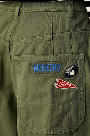 Weekend Max Mara kadın pamuk pantolon WKDBACCA