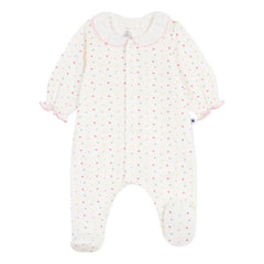 Petit Bateau - Pyjamas Dors Bien Cœurs Tubique Organik Pamuk | Beyaz