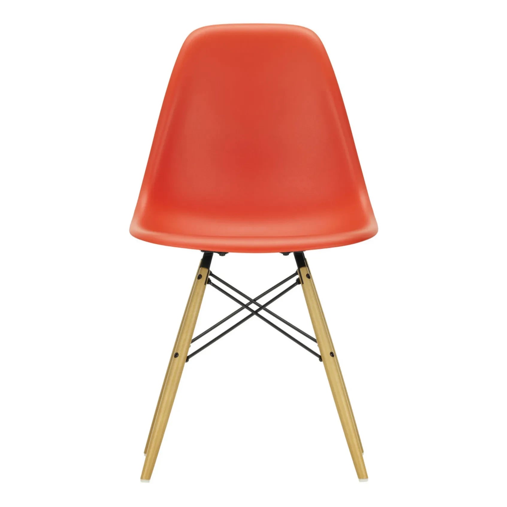 Vitra - DSW Plastic Chair - Ahornuntergestell - Charles & Ray Eames | Mohnrot