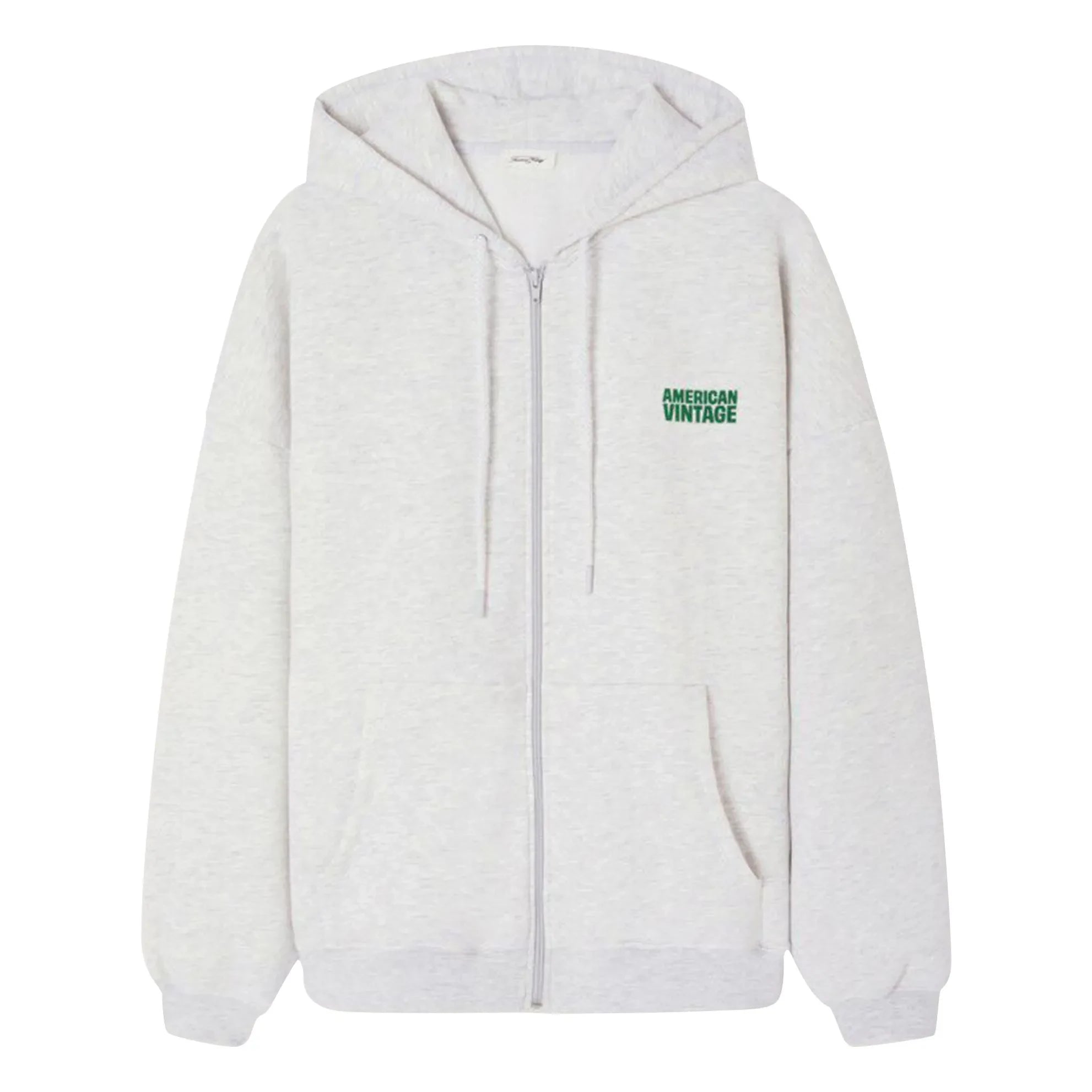 American Vintage - Baptown Sweatshirt mit Reißverschluss | Grau Melange