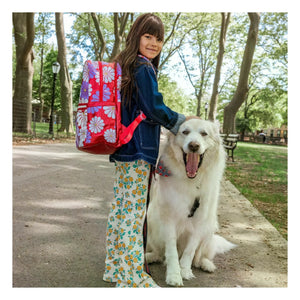 State Bags - Kane Rucksack mit zwei Taschen und Blumenmuster Ruby | Koralle