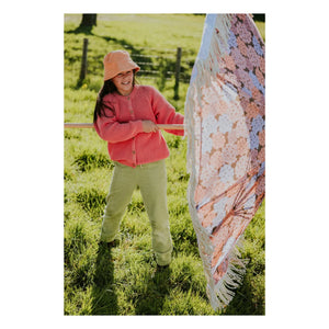 Yuki - Organik Pamuk Raglan Hırka | Blush