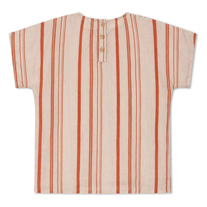 Matona - Easy Striped Linen T-Shirt | Off White