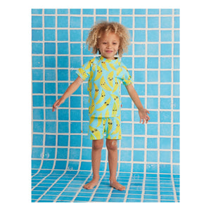 Halcyon Nights – Badeshorts aus recycelter Bananenfaser | Türkis