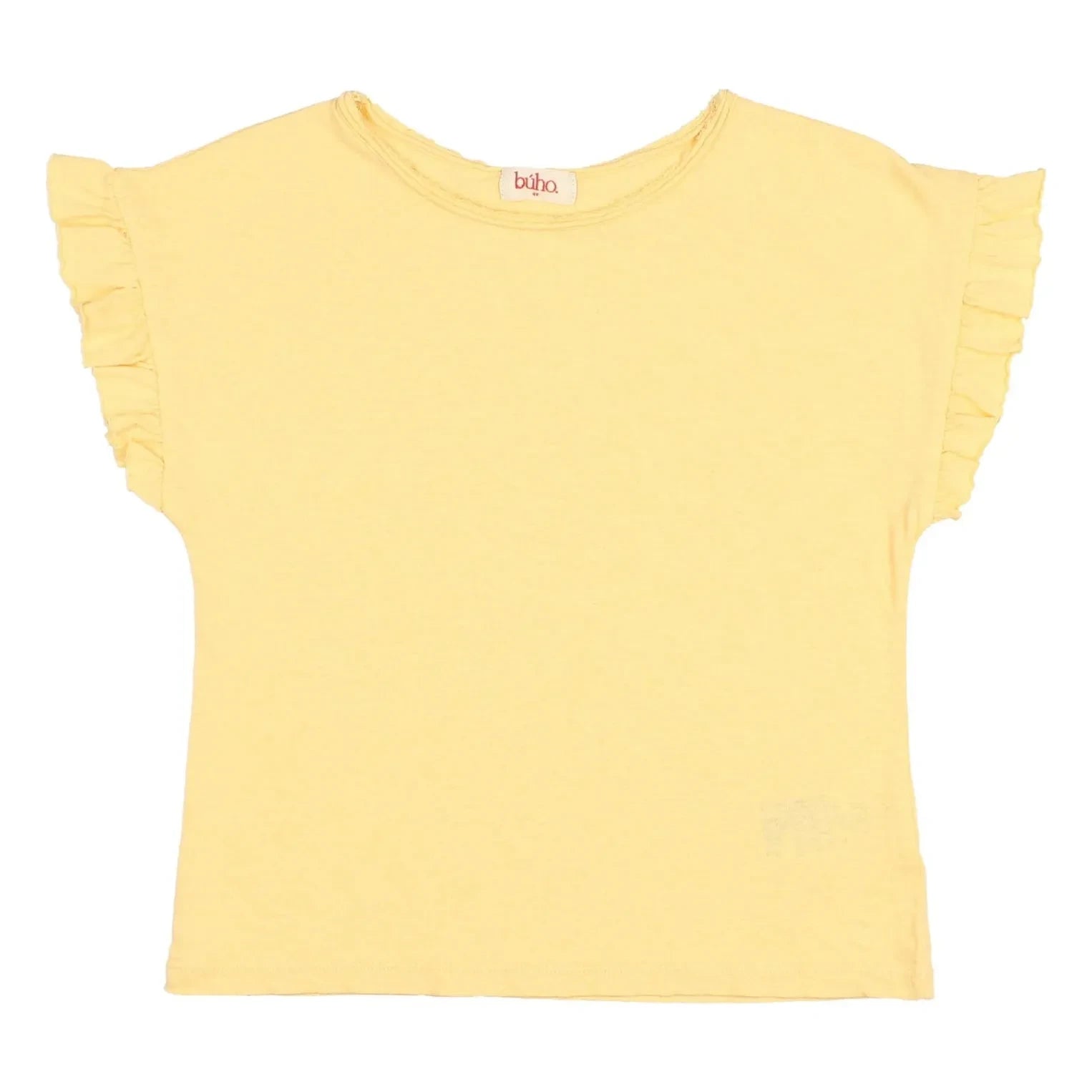 Búho - Keten fırfırlı T-shirt | Sarı