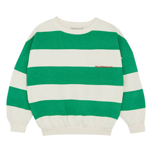 The Campamento - Oversize Çizgili Sweatshirt | Yeşil