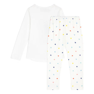 Petit Bateau - Organik pamuklu kedi pijaması | Beyaz