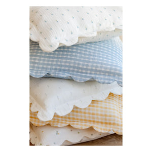 Soft Spot - Daffodil Pattern Organic Cotton Pillowcases - Set of 2 | Ecru