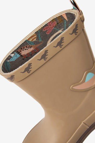 Erkek Çocuk Mutlu Dinozor Desenli Yağmur Çizmesi-Dinossi