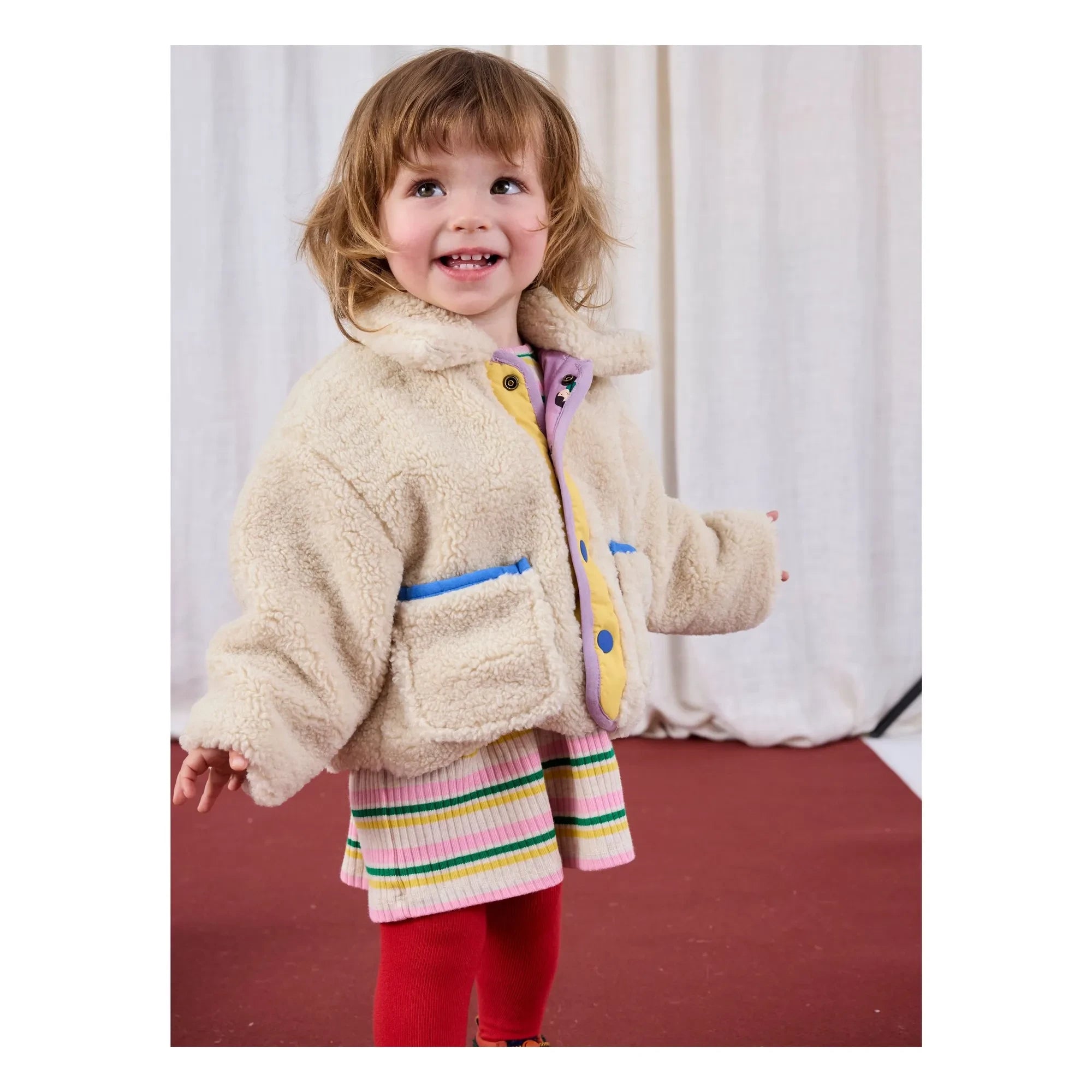 Bobo Choses - Wende-Sherpa-Jacke Recycelte Faser | Lila